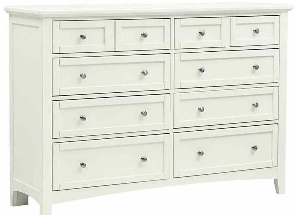 Vaughan Bassett BB29-002 Bonanza 8 Drawer Storage Dresser White Vaughan Bassett BB29-002 Bonanza 8 Drawer Storage Dresser White