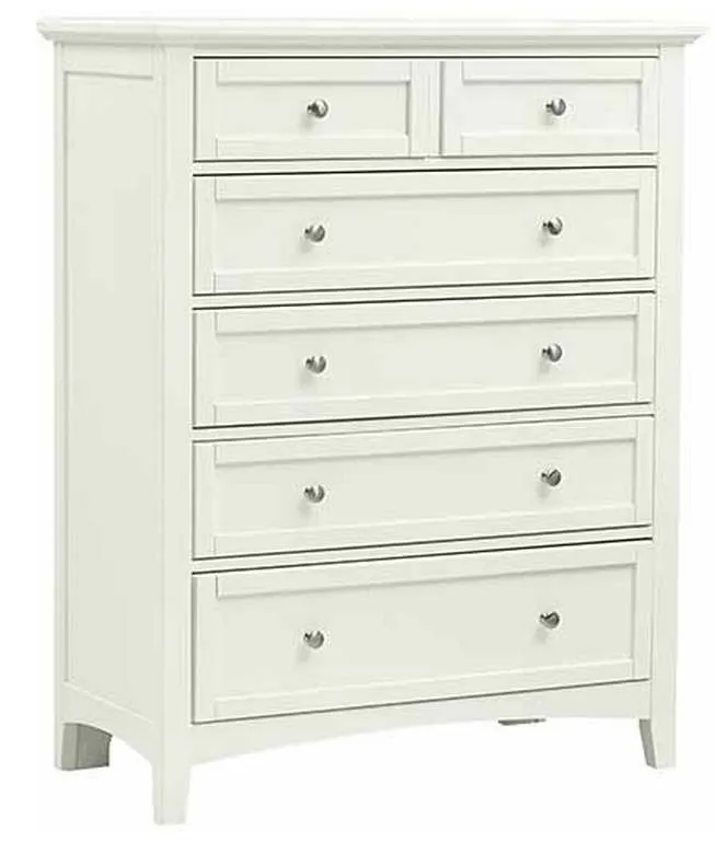 Vaughan Bassett BB29-115 Bonanza 5 Drawer Storage Chest White Vaughan Bassett BB29-115 Bonanza 5 Drawer Storage Chest White