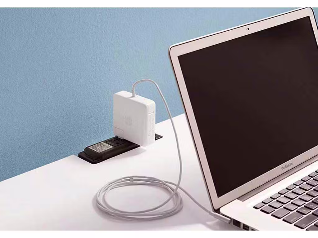 Vaughan Bassett BB29-778 Bonanza 2 Drawer Laptop Tablet Desk with Charging Station White Vaughan Bassett BB29-778 Bonanza 2 Drawer Laptop Tablet Desk with Charging Station White