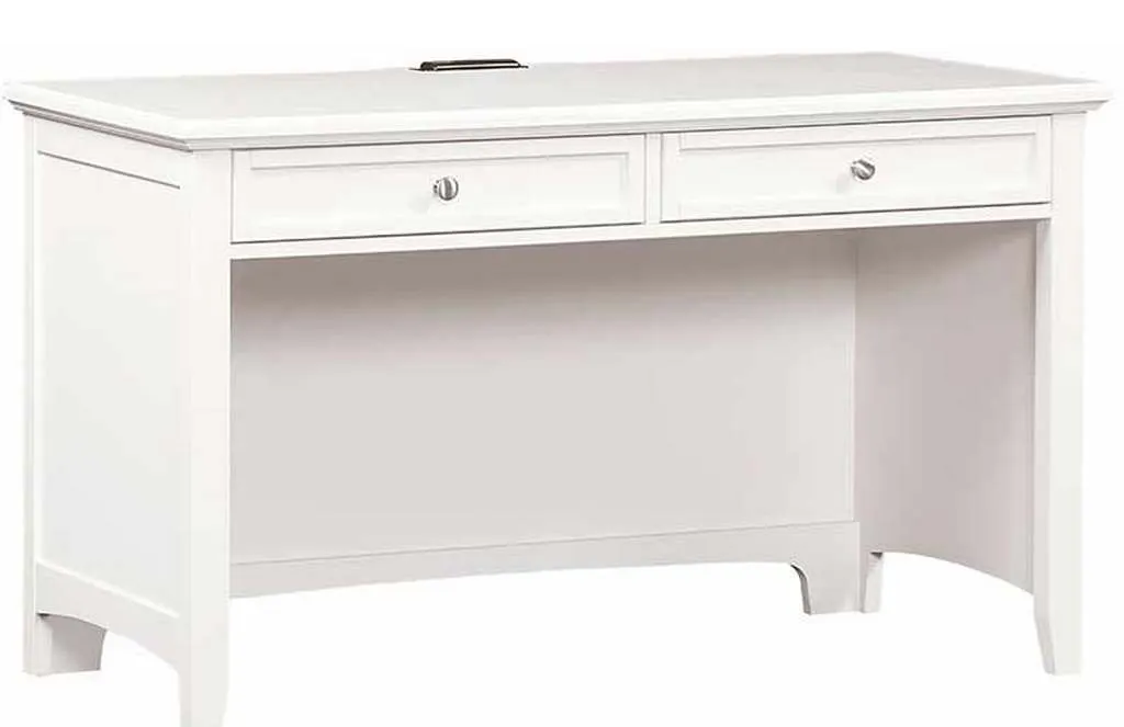 Vaughan Bassett BB29-778 Bonanza 2 Drawer Laptop Tablet Desk with Charging Station White Vaughan Bassett BB29-778 Bonanza 2 Drawer Laptop Tablet Desk with Charging Station White