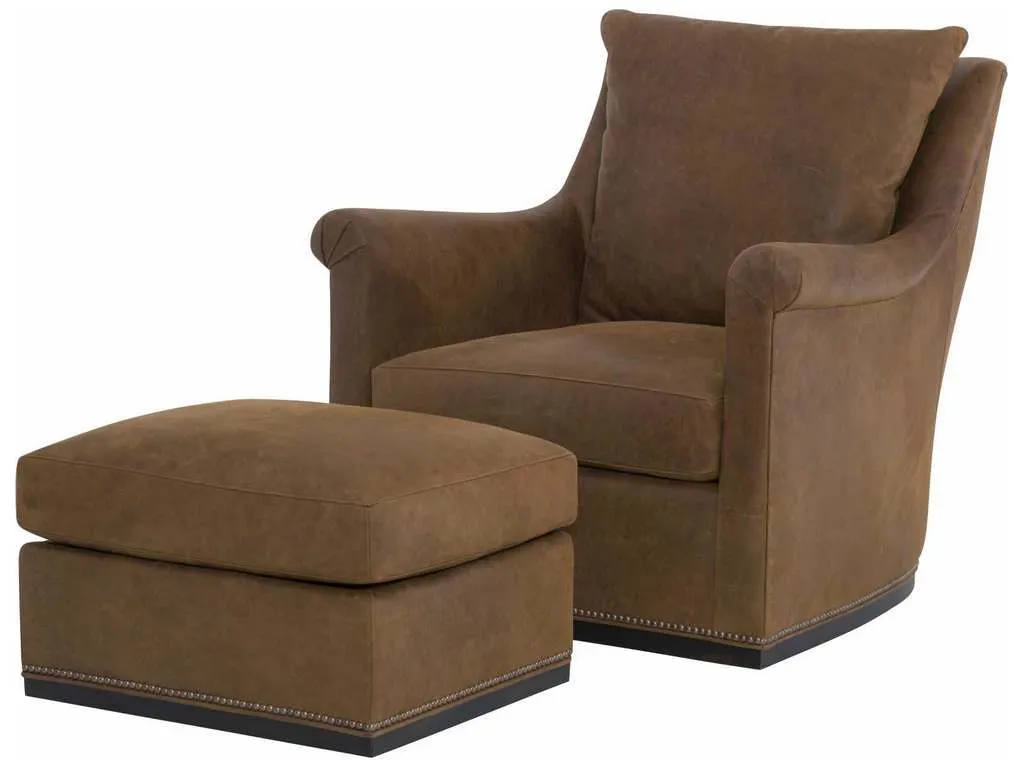 Wesley Hall L2011  Peter Jacob Houston Leather Swivel Chair