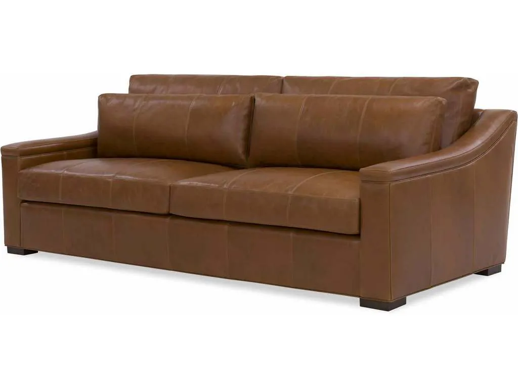 Wesley Hall L2024-96  Lowell Leather Sofa