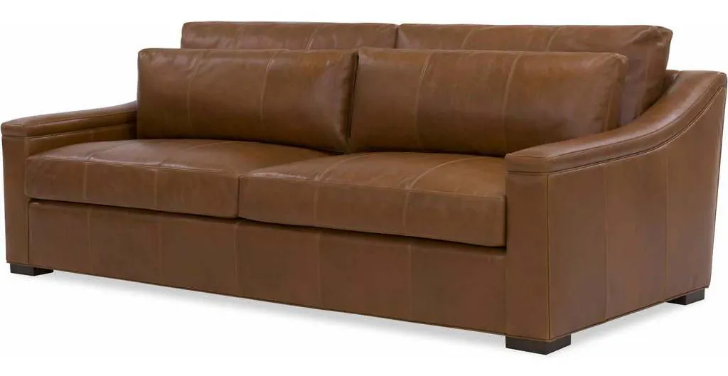 Wesley Hall L2024-96 Lowell Leather Sofa Wesley Hall L2024-96 Lowell Leather Sofa