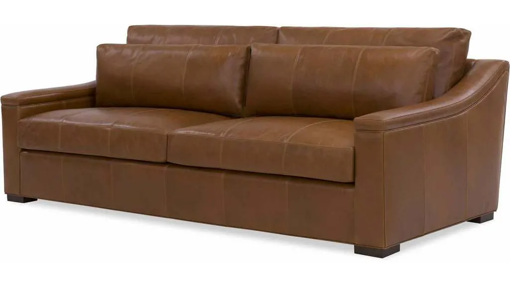 Wesley Hall L2024-96 Lowell Leather Sofa Wesley Hall L2024-96 Lowell Leather Sofa