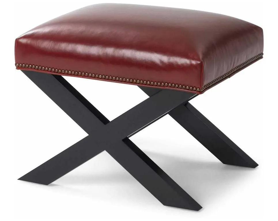 Wesley Hall L77 Mayer Leather Ottoman Wesley Hall L77 Mayer Leather Ottoman