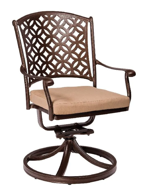 Woodard 3Y0472ST Casa Swivel Rocking Dining Armchair with Optional Seat Cushions Woodard 3Y0472ST Casa Swivel Rocking Dining Armchair with Optional Seat Cushions
