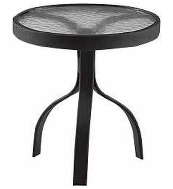 Woodard 822604W Sandstone 18 inch Round End Table Acrylic Top Woodard 822604W Sandstone 18 inch Round End Table Acrylic Top