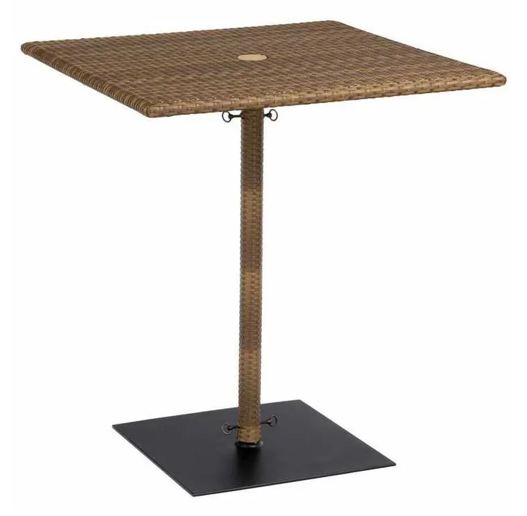 Woodard S593936 Square Umbrella Bar Height Table with Weighted Base Woodard S593936 Square Umbrella Bar Height Table with Weighted Base