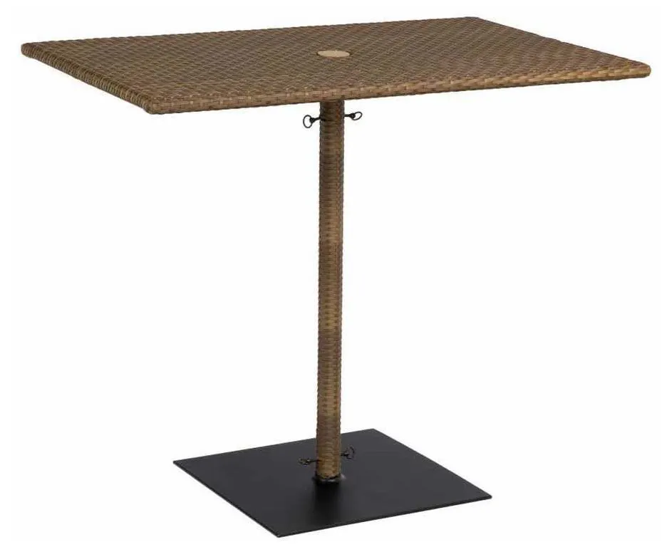 Woodard S593938 Rectangular Umbrella Bar Height Table with Weighted Base Woodard S593938 Rectangular Umbrella Bar Height Table with Weighted Base