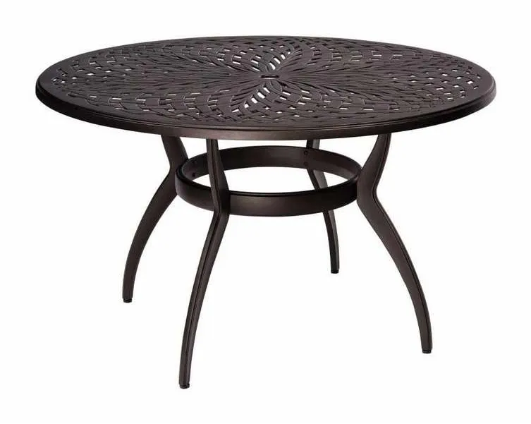 Woodard 7U48BT Round Umbrella Dining Table Woodard 7U48BT Round Umbrella Dining Table