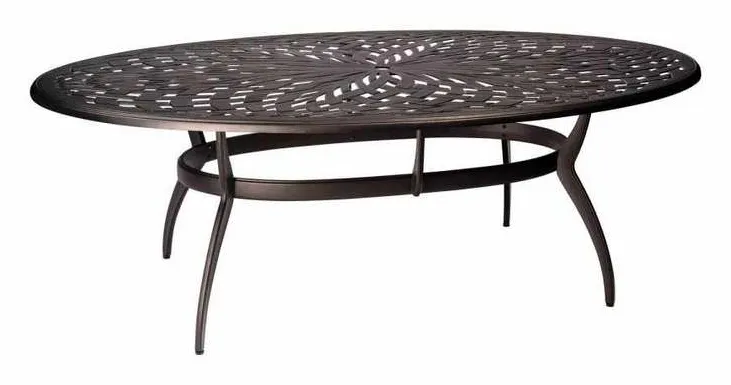 Woodard 7U84BT Oval Umbrella Dining Table Woodard 7U84BT Oval Umbrella Dining Table