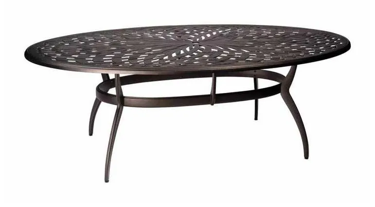 Woodard 7U84BT Oval Umbrella Dining Table Woodard 7U84BT Oval Umbrella Dining Table