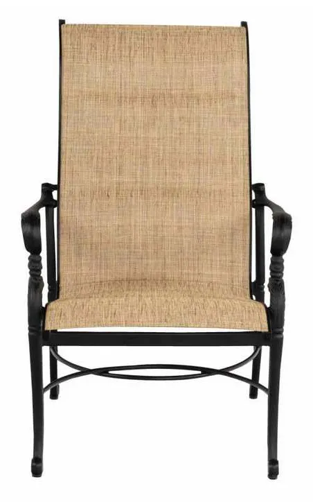 Woodard 1H0526 Avondale Sling Padded Sling Dining Armchair Woodard 1H0526 Avondale Sling Padded Sling Dining Armchair