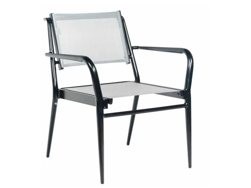 Woodard 120417 Daytona Sling Dining Arm Chair Stacking