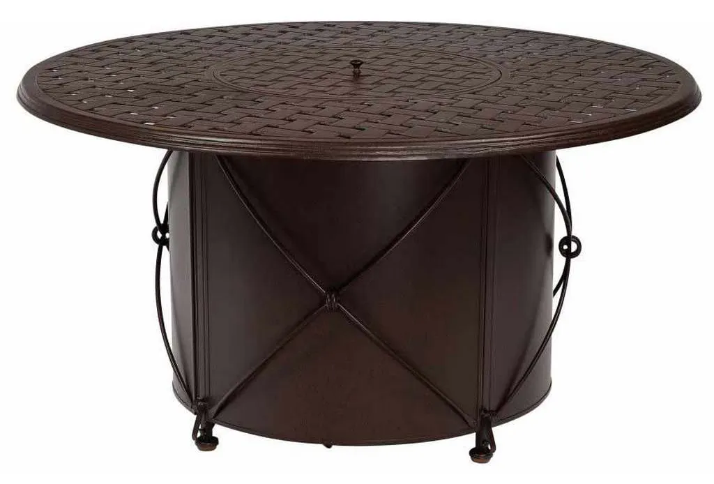 Woodard 4TM348 Derby Accented Universal Round Fire Table with Round Burner Woodard 4TM348 Derby Accented Universal Round Fire Table with Round Burner