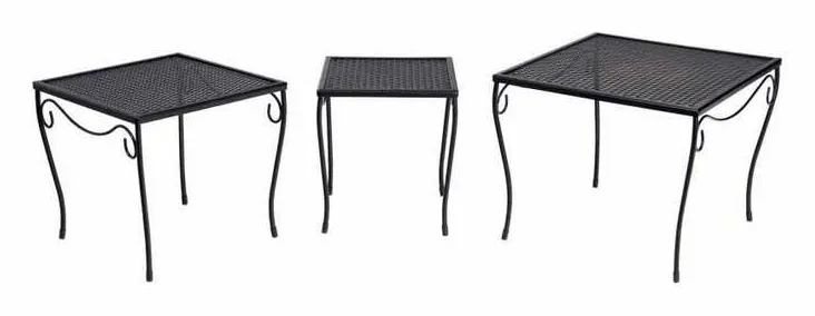 Woodard 190215 Nest of Three Square End Tables Woodard 190215 Nest of Three Square End Tables