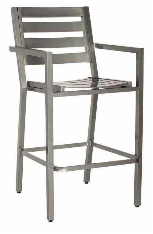 Woodard 1Y0481 Palm Coast Slat Bar Stool with Arms Woodard 1Y0481 Palm Coast Slat Bar Stool with Arms
