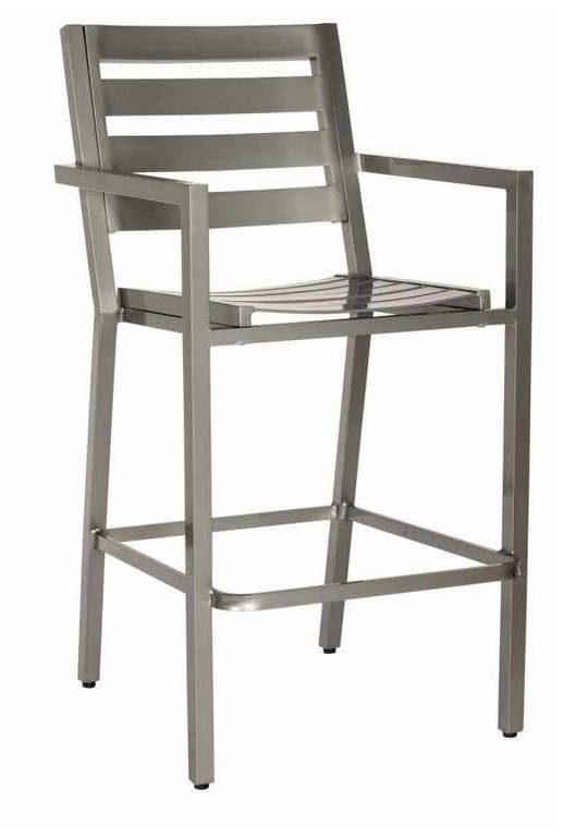 Woodard 1Y0481 Palm Coast Slat Bar Stool with Arms Woodard 1Y0481 Palm Coast Slat Bar Stool with Arms