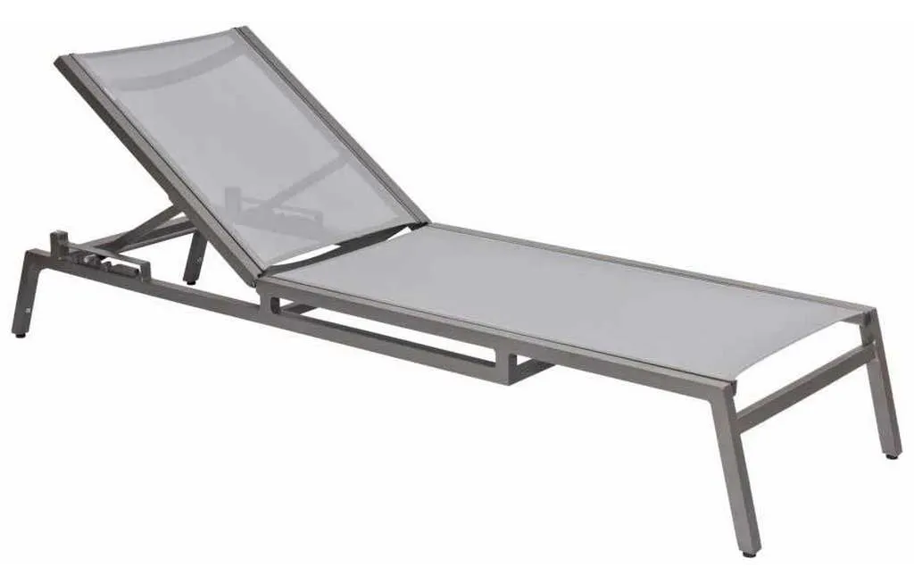 Woodard 570470 Palm Coast Sling Adjustable Chaise Lounge Stackable Woodard 570470 Palm Coast Sling Adjustable Chaise Lounge Stackable