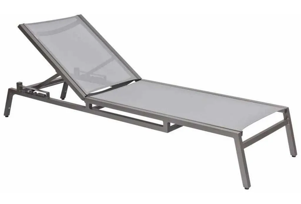 Woodard 570470 Palm Coast Sling Adjustable Chaise Lounge Stackable Woodard 570470 Palm Coast Sling Adjustable Chaise Lounge Stackable