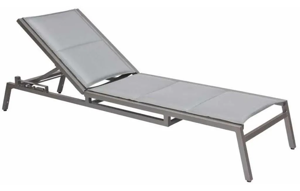 Woodard 570570 Palm Coast Padded Sling Adjustable Chaise Lounge Stackable Woodard 570570 Palm Coast Padded Sling Adjustable Chaise Lounge Stackable