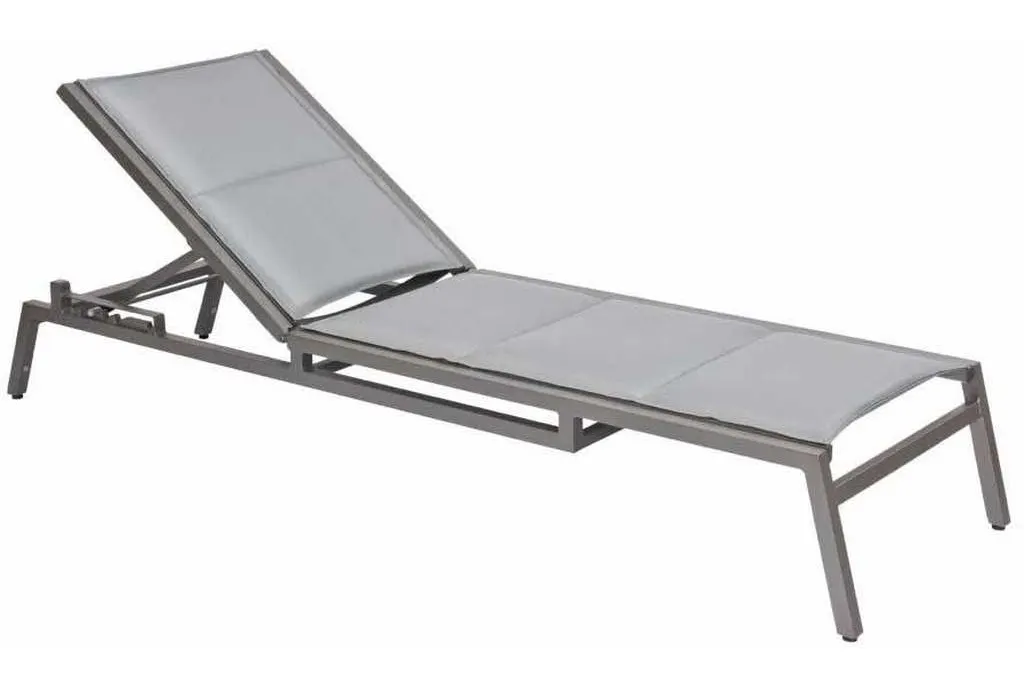 Woodard 570570 Palm Coast Padded Sling Adjustable Chaise Lounge Stackable Woodard 570570 Palm Coast Padded Sling Adjustable Chaise Lounge Stackable