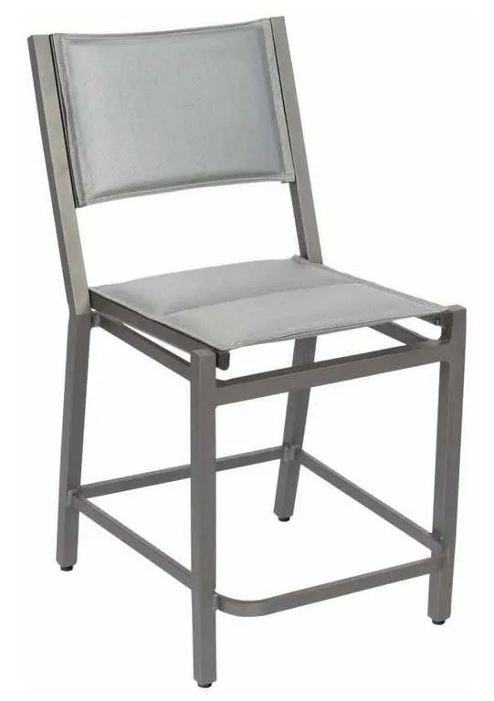 Woodard 570961 Palm Coast Padded Sling Counter Stool without Arms Woodard 570961 Palm Coast Padded Sling Counter Stool without Arms