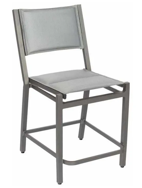 Woodard 570961 Palm Coast Padded Sling Counter Stool without Arms Woodard 570961 Palm Coast Padded Sling Counter Stool without Arms