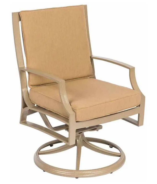 Woodard 1X0472SB Seal Cove Swivel Dining Arm Chair with Optional back cushion Woodard 1X0472SB Seal Cove Swivel Dining Arm Chair with Optional back cushion