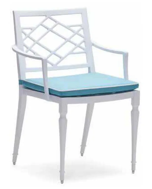 Woodard 7S0401ST Tuoro Dining Armchair with Optional Seat Cushions Woodard 7S0401ST Tuoro Dining Armchair with Optional Seat Cushions
