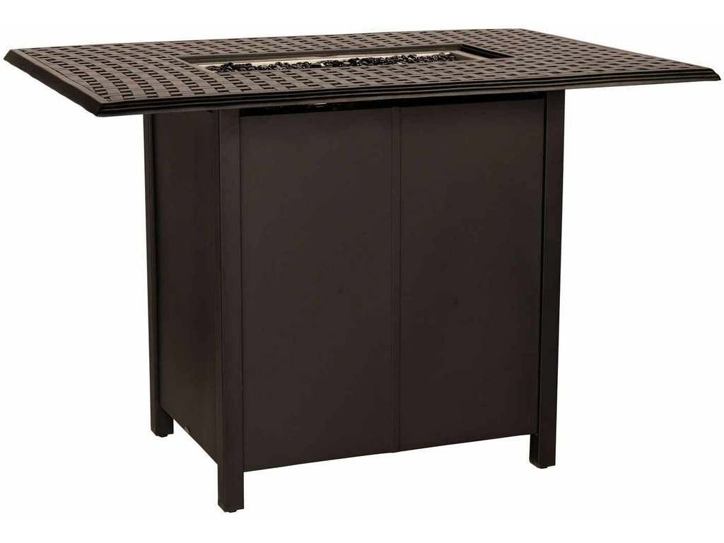 Woodard 650LBR 04946FP Thatch Complete Fire Tables Rectangular Bar Height Fire Table Woodard 650LBR 04946FP Thatch Complete Fire Tables Rectangular Bar Height Fire Table