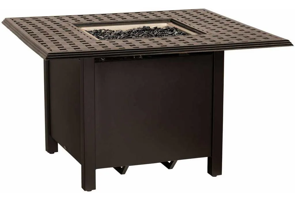 Woodard 65M742 04943FP Thatch Complete Fire Tables Square Chat Height Fire Table Woodard 65M742 04943FP Thatch Complete Fire Tables Square Chat Height Fire Table