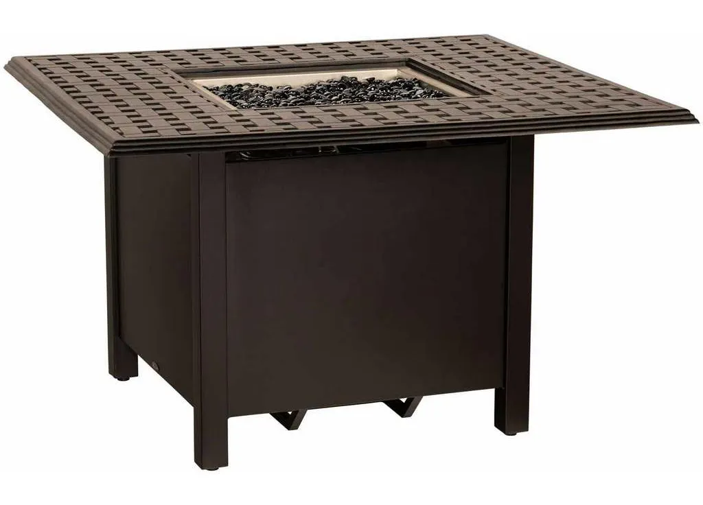 Woodard 65M742 04943FP Thatch Complete Fire Tables Square Chat Height Fire Table Woodard 65M742 04943FP Thatch Complete Fire Tables Square Chat Height Fire Table