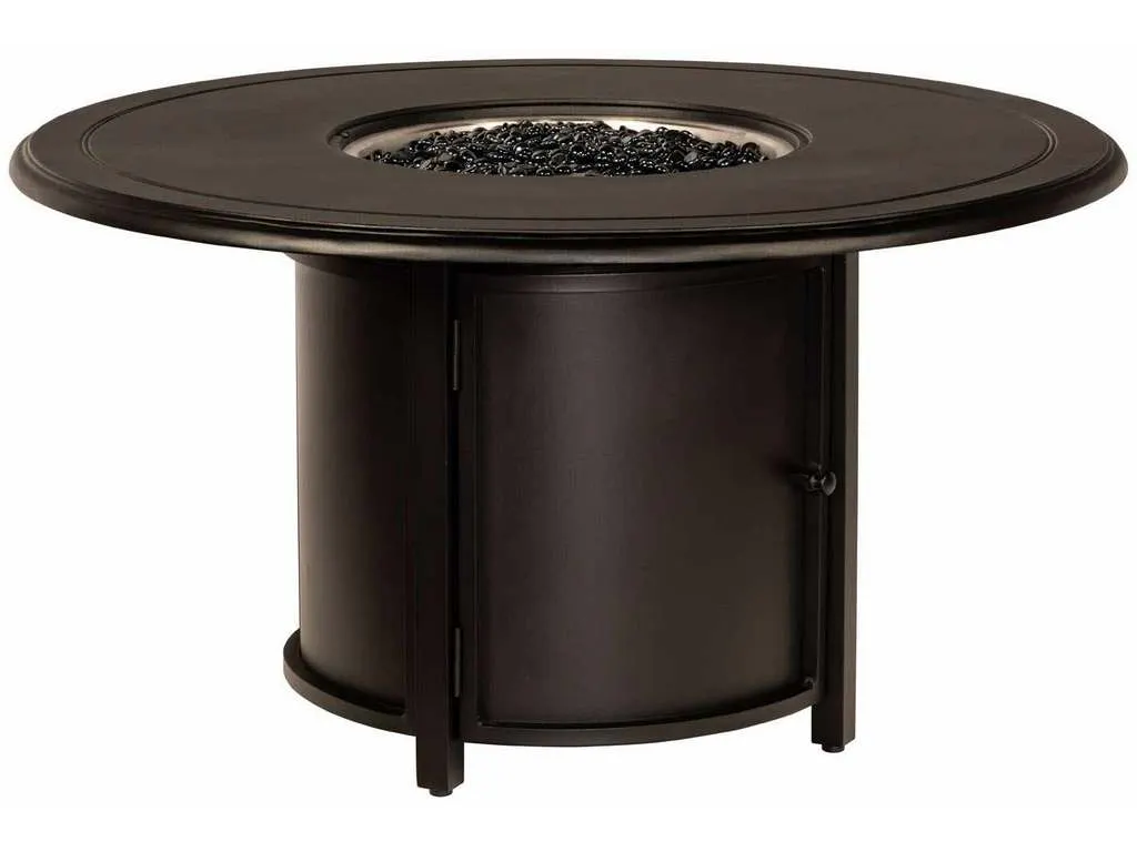 Woodard 65M747 09248FP Solid Cast Complete Fire Tables Round Chat Height Fire Table