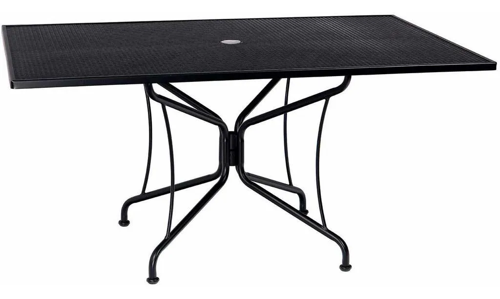 Woodard 880317 Premium Mesh RTA 42 inch x 60 inch Rectangular Umbrella Table Woodard 880317 Premium Mesh RTA 42 inch x 60 inch Rectangular Umbrella Table