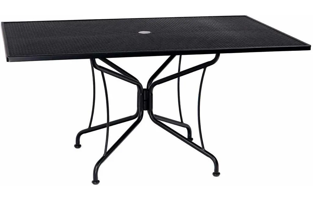 Woodard 880317 Premium Mesh RTA 42 inch x 60 inch Rectangular Umbrella Table Woodard 880317 Premium Mesh RTA 42 inch x 60 inch Rectangular Umbrella Table