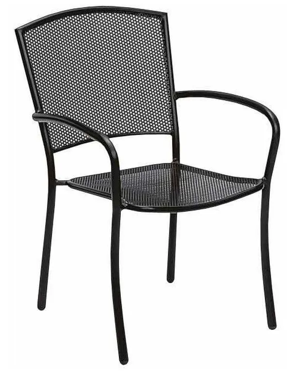 Woodard 7R0021.92 Albion Textured Black Arm Chair Stackable Woodard 7R0021.92 Albion Textured Black Arm Chair Stackable