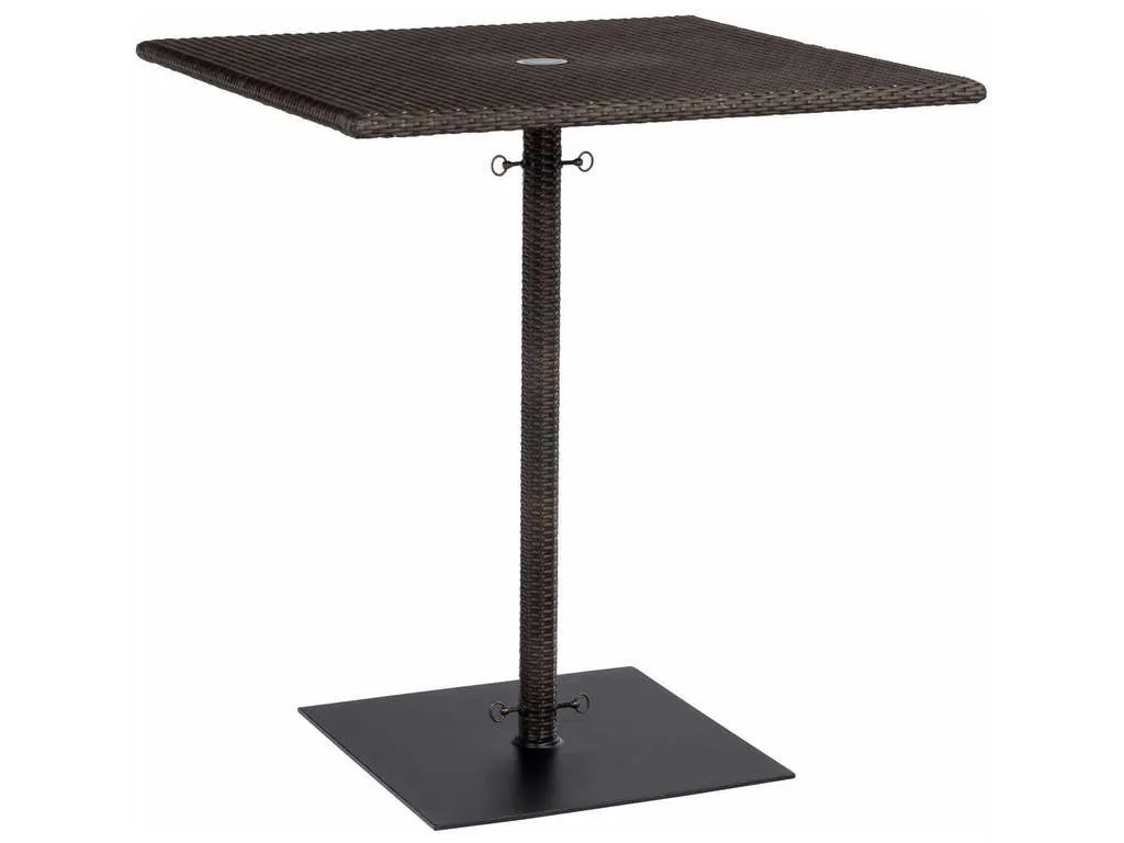 Woodard S593936  Square Umbrella Bar Height Table with Weighted Base