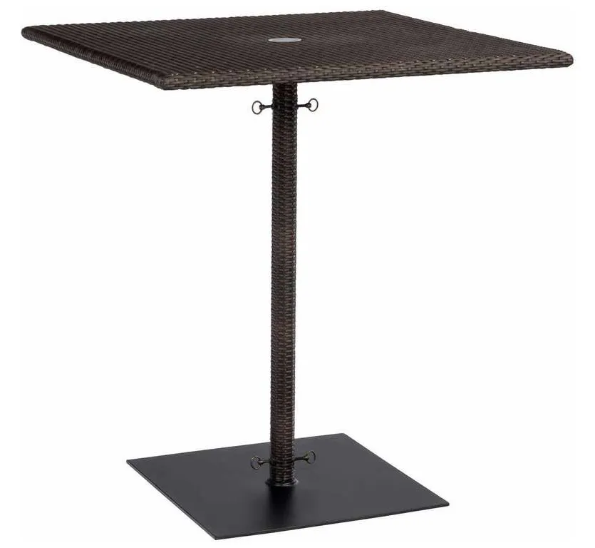 Woodard S593936 Square Umbrella Bar Height Table with Weighted Base Woodard S593936 Square Umbrella Bar Height Table with Weighted Base