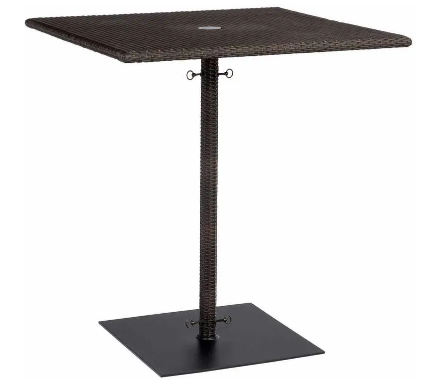 Woodard S593936 Square Umbrella Bar Height Table with Weighted Base Woodard S593936 Square Umbrella Bar Height Table with Weighted Base