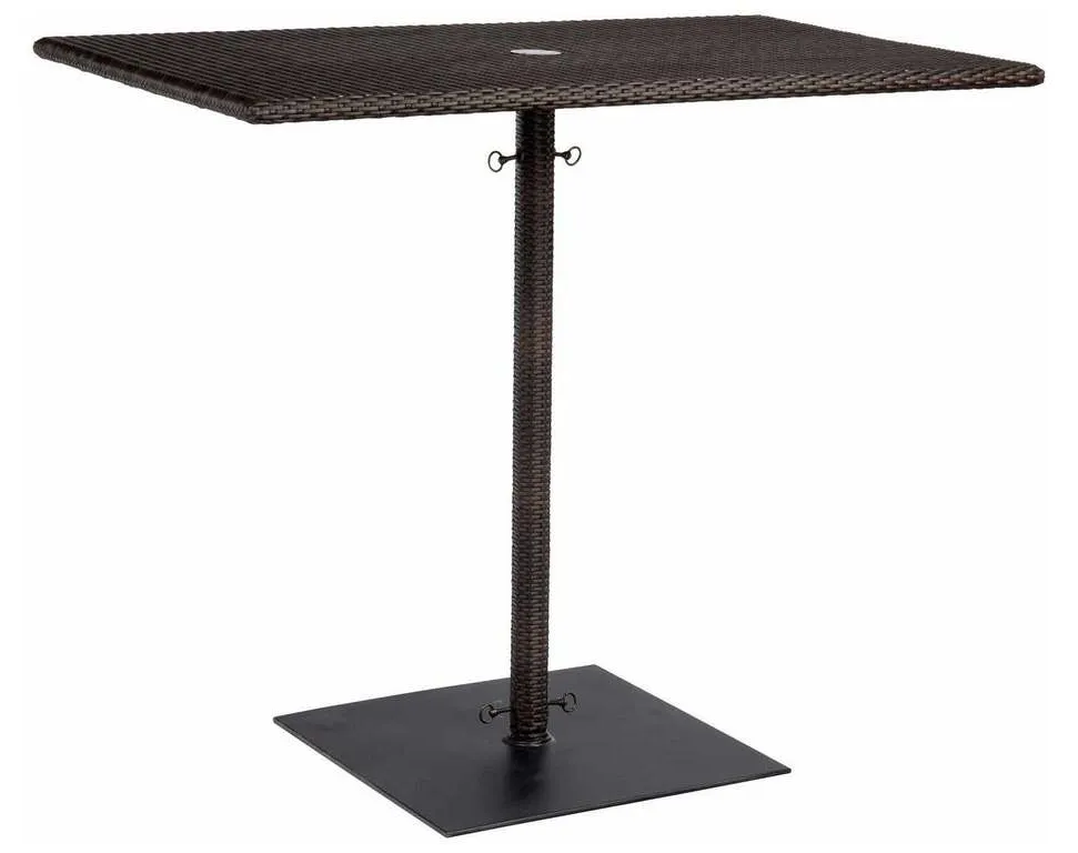 Woodard S593938 Rectangular Umbrella Bar Height Table with Weighted Base Woodard S593938 Rectangular Umbrella Bar Height Table with Weighted Base