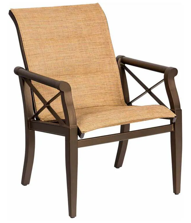 Woodard 3Q0501 Andover Padded Sling Dining Armchair Woodard 3Q0501 Andover Padded Sling Dining Armchair