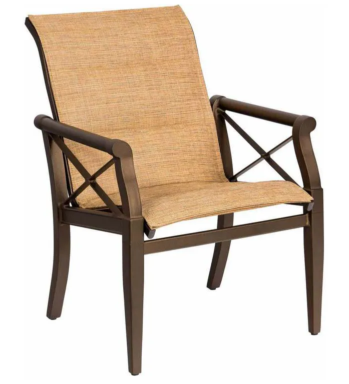 Woodard 3Q0501 Andover Padded Sling Dining Armchair Woodard 3Q0501 Andover Padded Sling Dining Armchair