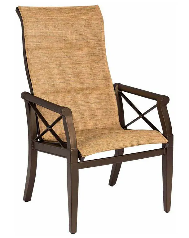 Woodard 3Q0525 Andover Padded High Back Dining Arm Chair Woodard 3Q0525 Andover Padded High Back Dining Arm Chair
