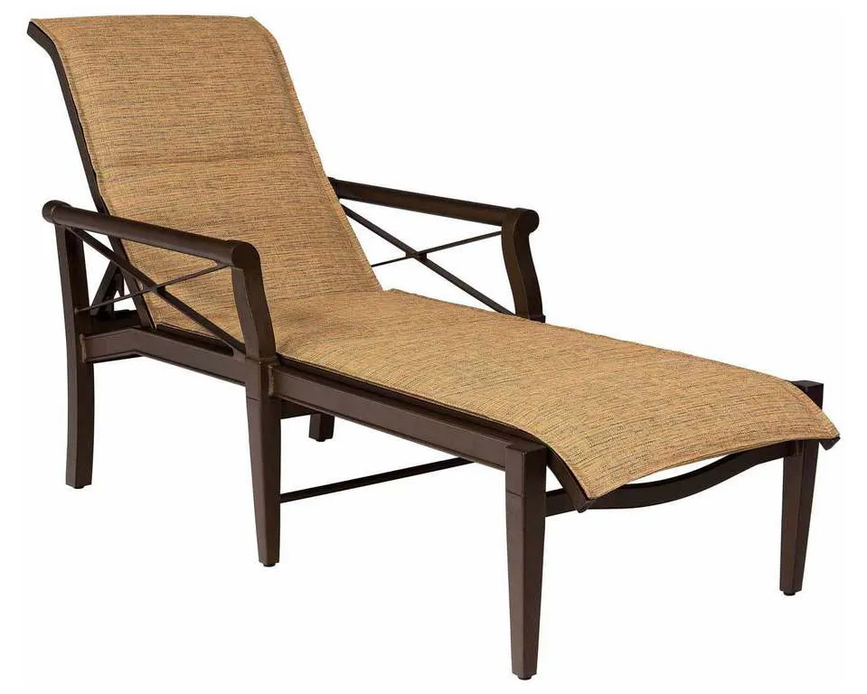 Woodard 3Q0570 Andover Padded Sling Adjustable Chaise Lounge Woodard 3Q0570 Andover Padded Sling Adjustable Chaise Lounge
