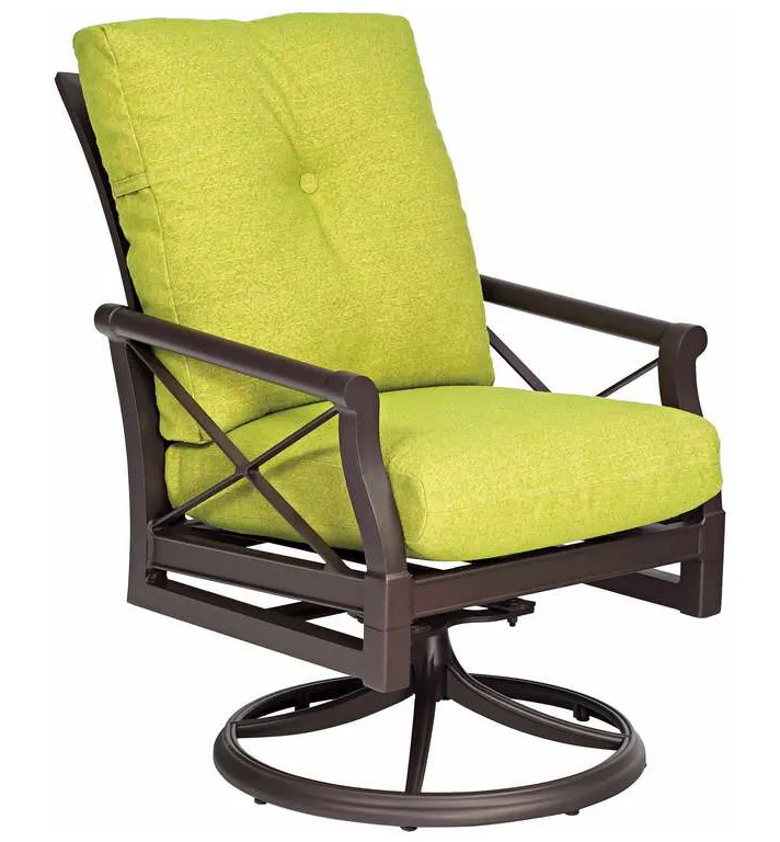 Woodard 510472 Andover Cushion Swivel Rocking Dining Armchair Woodard 510472 Andover Cushion Swivel Rocking Dining Armchair