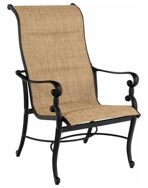 Woodard 1H0526 Avondale Sling Padded Sling Dining Armchair Woodard 1H0526 Avondale Sling Padded Sling Dining Armchair