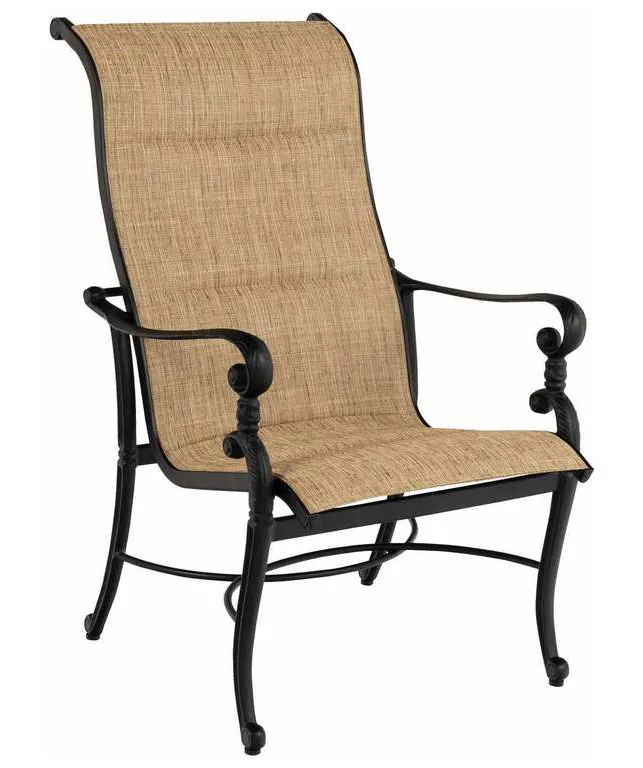 Woodard 1H0526 Avondale Sling Padded Sling Dining Armchair Woodard 1H0526 Avondale Sling Padded Sling Dining Armchair