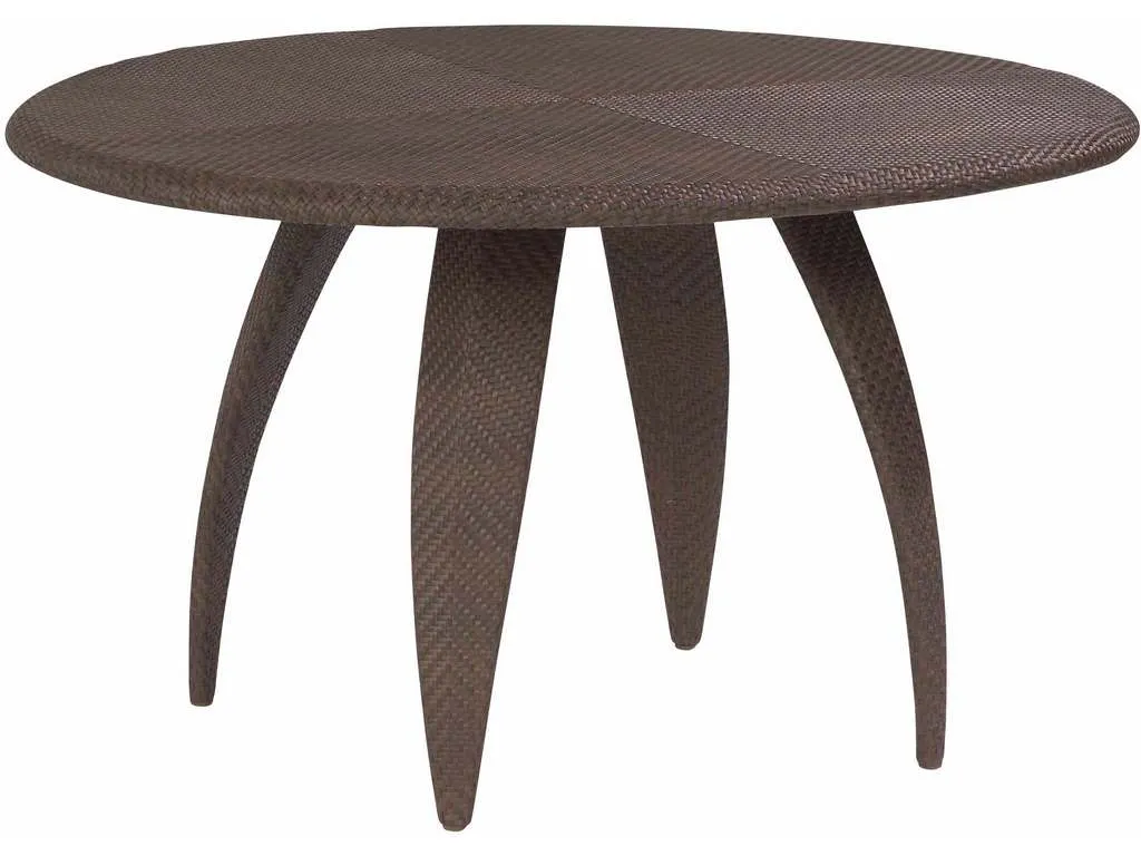 Woodard S533702 Bali 48 inch Round Woven Top Table Woodard S533702 Bali 48 inch Round Woven Top Table