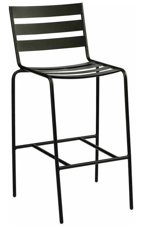 Woodard 110081.92 Metro Textured Black Stationary Bar Stool Woodard 110081.92 Metro Textured Black Stationary Bar Stool